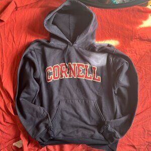 Navy Cornell Champion Hoodie Sweatshirt Size Small